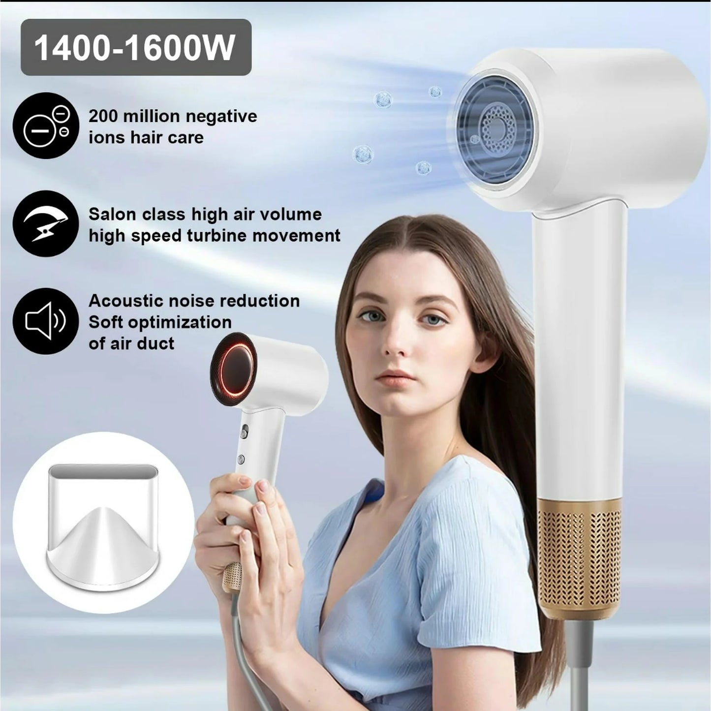 Powerful Ionic Hair Dryer Kit With Aromatic Hair Care Serum