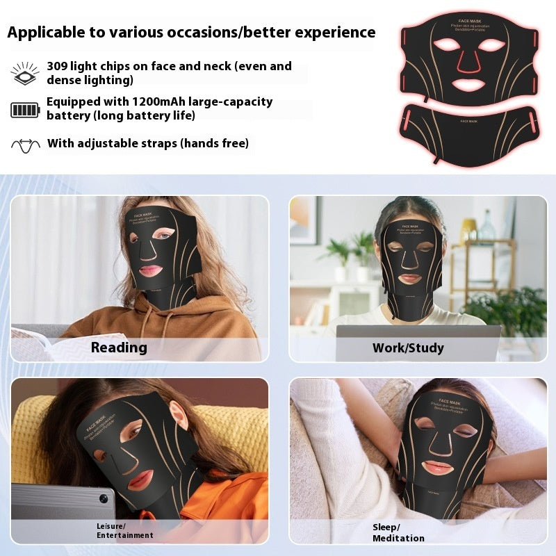 Silicone Red Light LED Beauty Mask