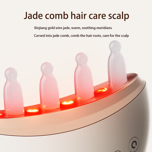 Electric Moon Comb Jade Scalp Massage Hair Comb