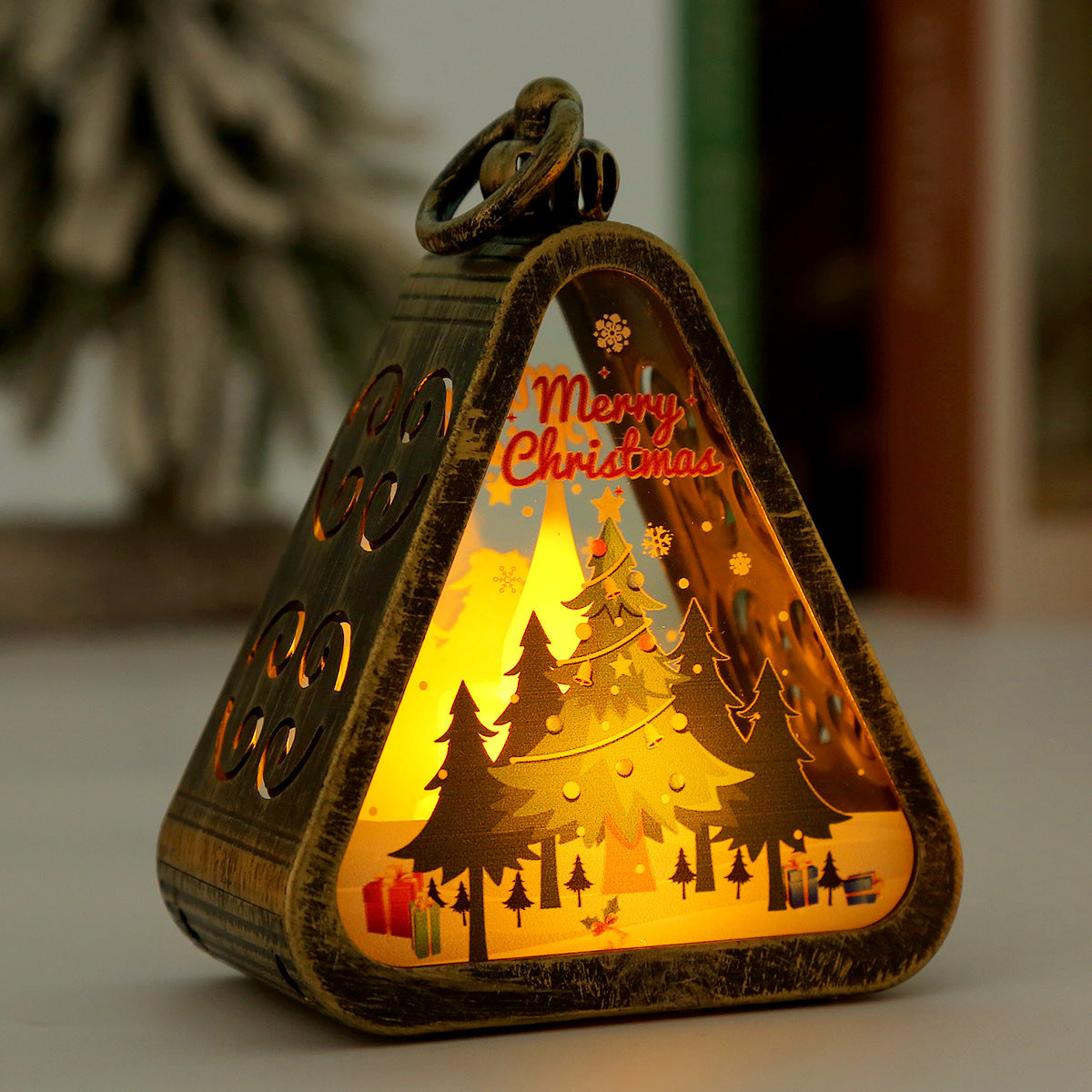Retro Christmas Night Light with Battery